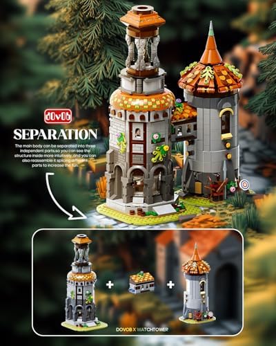 dOvOb Medieval Watchtower Building Blocks Set with 1326 Pieces