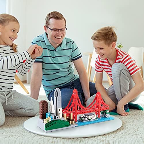 Dolblock Micro Building Blocks Set Golden Gate Bridge Model 1610 Pieces