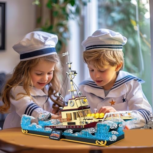 UROINT Shark Ship Building Block Set 1109 Pieces