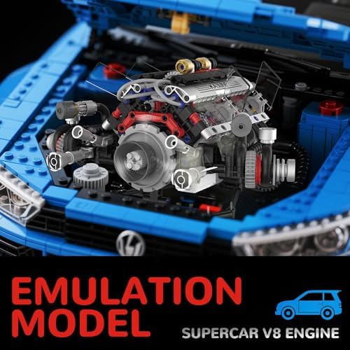 V8 Engine Building Set with App Control and Light