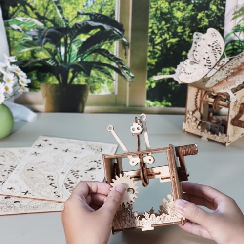 3D Butterfly Mechanical Music Box Puzzle Kit for Adults