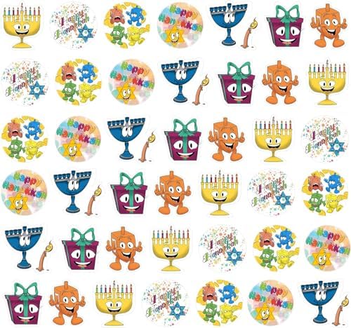 The Dreidel Company Hanukkah Sticker Roll 143 Count 6-Pack