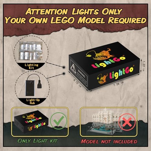 LightGo LED Kit for Lego 21062 Trevi Fountain Remote Control
