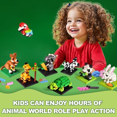 FUN LITTLE TOYS Mini Animal Building Blocks 12Pack Party Favor