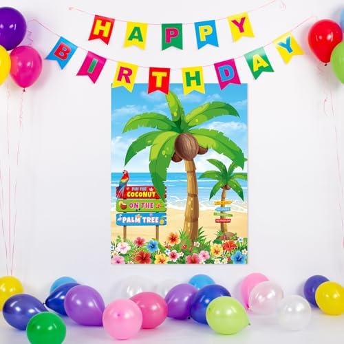 Hawaiian Party Game Stickers with 24 pcs for Luau Beach Fun