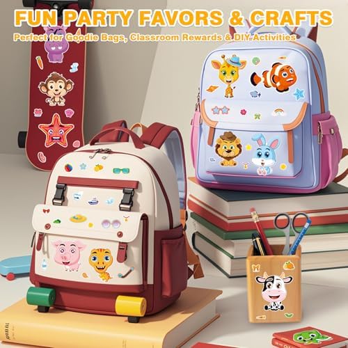 Aowplc 48 Pcs Make-a-Face Sticker Sheets for Kids