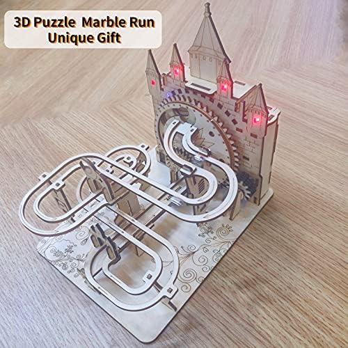 Music Park 3D Wooden Puzzle Marble Run Kit for Adults and Teens