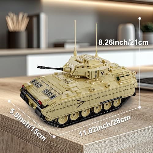 Military World M2 Tanks Building Set for Adults 1862 Piece