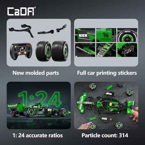 CaDA C55032W Kick Sauber F1 Team C44 Racing Building Set 124 Scale