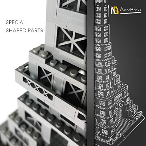 ArtorBricks Eiffel Tower Building Kit 976 Pieces