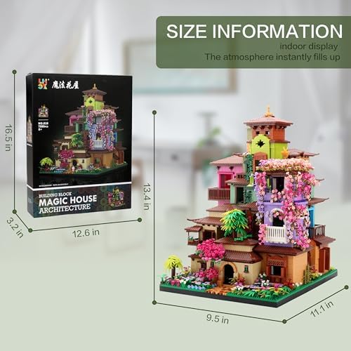 Kurimiaro Architecture Cherry Blossom Villa Building Blocks Set for Girls 14 7080PCS
