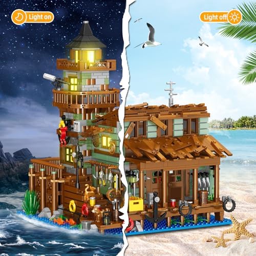 Fishing Village Store House Building Set with LED Lights
