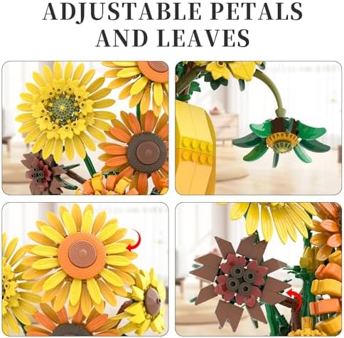 Van Gogh Inspired Sunflower Building Blocks Set for Adults 1009PCS 11002