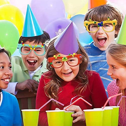 Hxezoc 12 Pcs Building Bricks Glasses Set