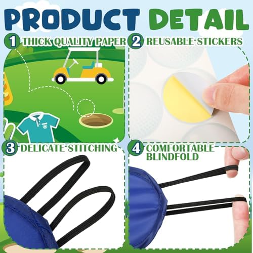 Cholemy 38 Piece Golf Party Game Set with Blindfold