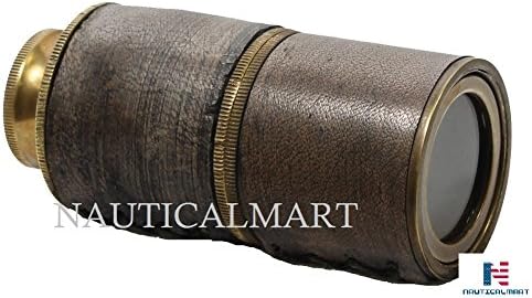 NauticalMart 6 Inch Brass Telescope with Wood Box