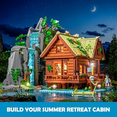 Lumibricks Waterfall Cabin LED Building Set