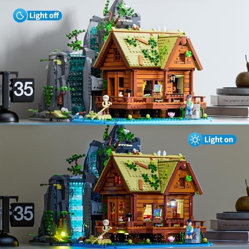 Lumibricks Waterfall Cabin LED Building Set