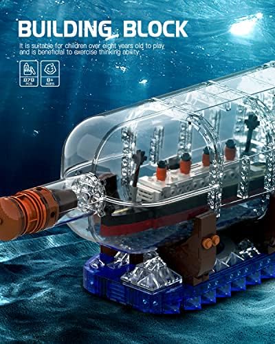 dOvOb Titanic Ship in a Bottle Building Blocks Set 878 PCS