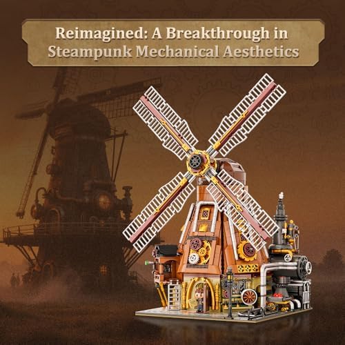 Steampunk Windmill Building Set for Adults