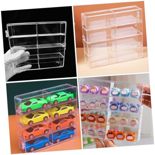 NUOBESTY 2pcs Tiered Display Case for Collectibles