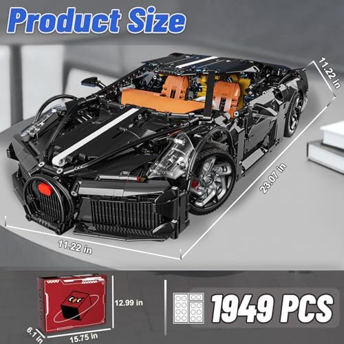 Bugatti La Voiture Noire 110 Scale Building Blocks Set for Adults