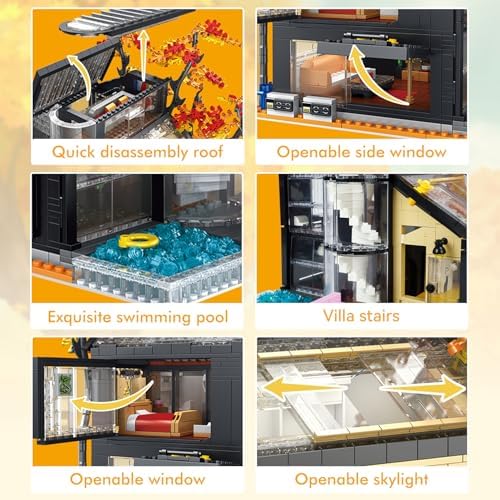Oichy Villa Building Blocks Set 3 Levels 2008PCS
