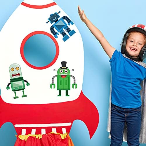 24 Sheets Robot Face Stickers DIY Craft for Kids