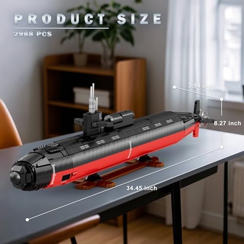 Nuclear Submarine Building Set for Adults 1125 Scale Model