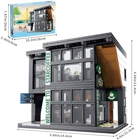 Coffee Shop Building Blocks Set 581 Pieces for Ages 6