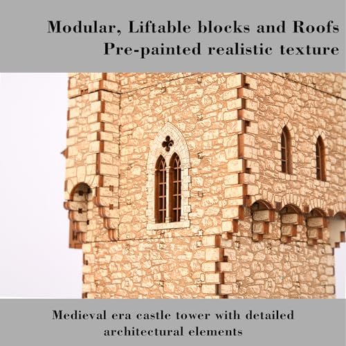 The Great Tower P Medieval Castle DIY Wooden Building Kit