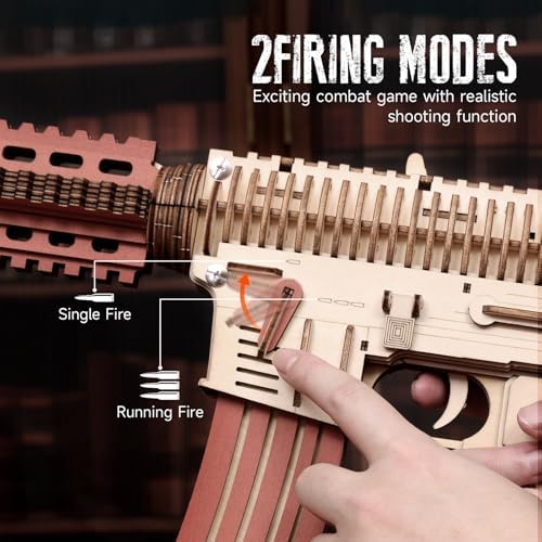 3D Wooden Puzzle Kit M4 Rifle Gun Toy for Adults
