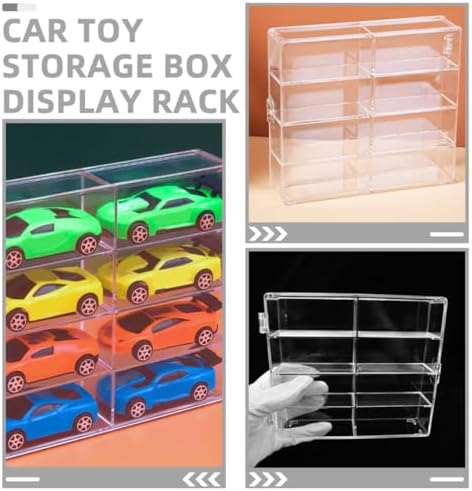 ARTIBETTER 2pcs Miniature Display Case for Collectibles Car Models and Figurines