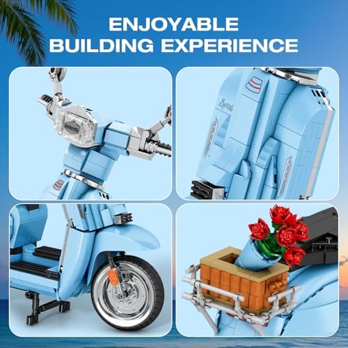 Reobrix V200 Motorcycle Building Set for Kids and Adults