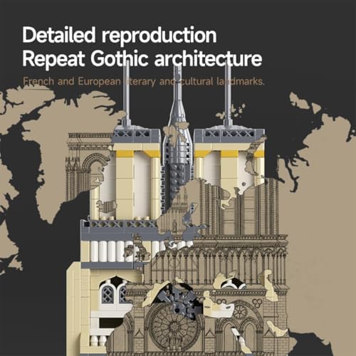 Micro Mini Notre Dame Cathedral Building Block Set 2908 Pieces