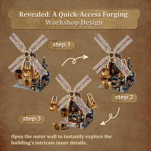 Steampunk Windmill Building Set for Adults