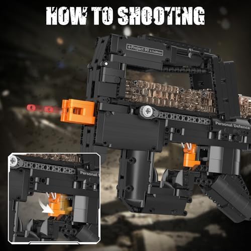 Mould King 14018 P90 Submachine Building Set for Adults