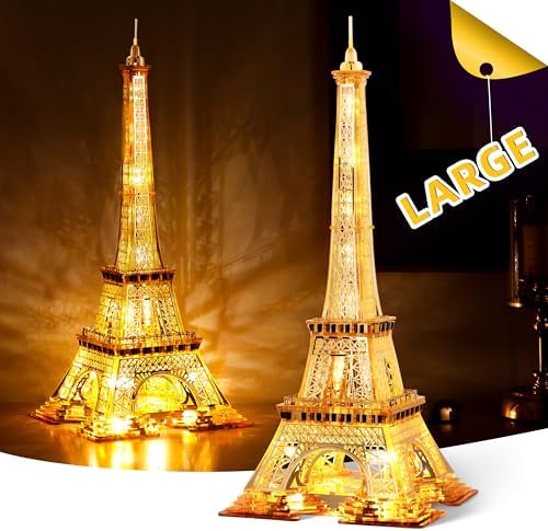 GalaSpark 21 Inch 3D Puzzle Eiffel Tower Night Light Model Kit