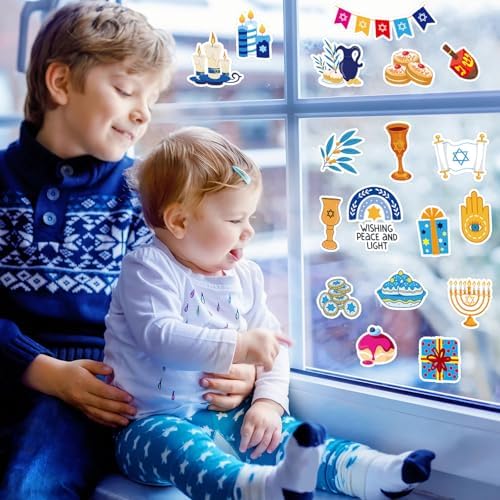 JULMELON 240 PCS Hanukkah Sticker Set for Kids