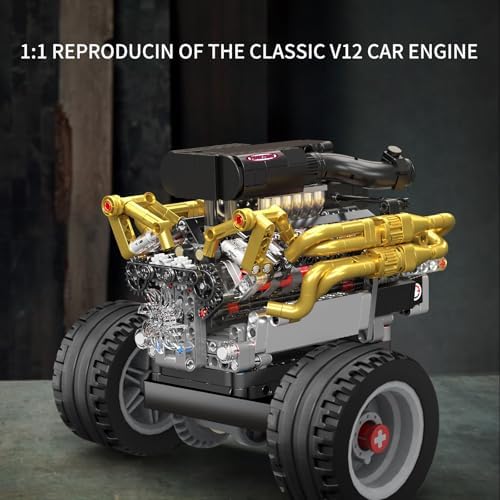 Mould King V12 Engine Kit Build Your Own Car Motor