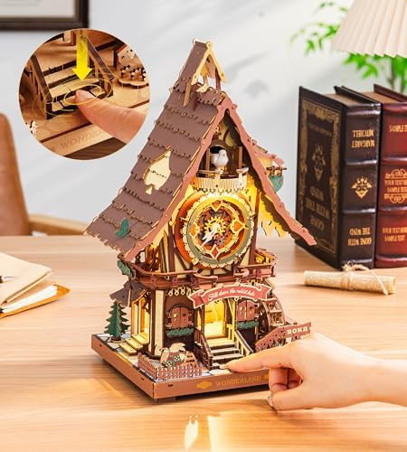 ROKR Cuckoo Clock 3D Wooden Puzzle Kit for Adults