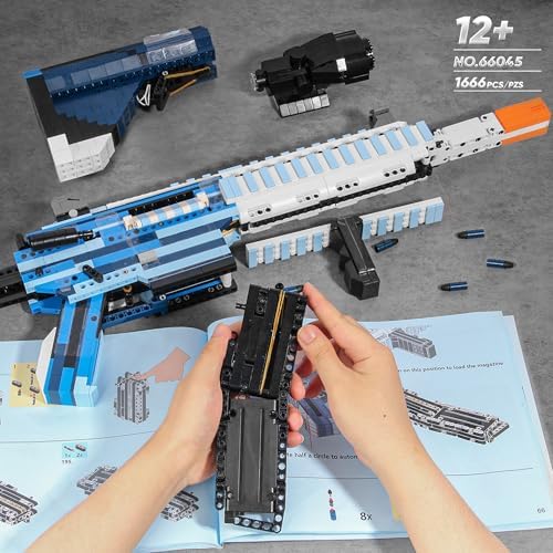 Fluorspar Blaster Building Block Gun for Adults 11 M416 Scale