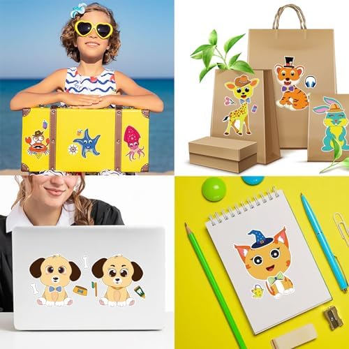 24 Sheets Make A Face Stickers for Kids