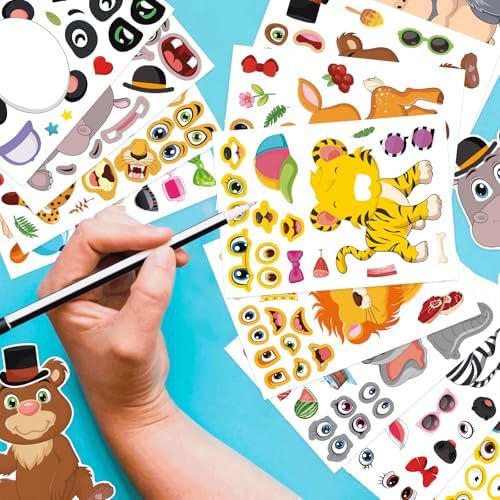 48 Sheets Safari Animal Stickers for Kids Ages 3