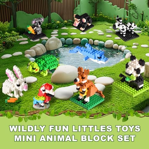 FUN LITTLE TOYS Mini Animal Building Blocks 12Pack Party Favor