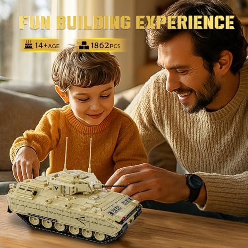 Military World M2 Tanks Building Set for Adults 1862 Piece