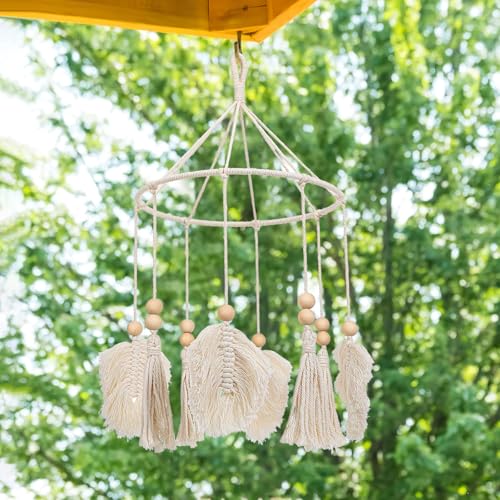 Boho Crib Mobile with Neutral Soothing Tones