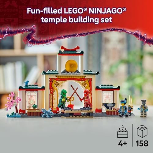 LEGO NINJAGO Temple Building Playset for Kids Ages 4