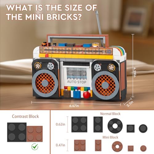 Retro Radio Classic Building Blocks Set 554 Pieces