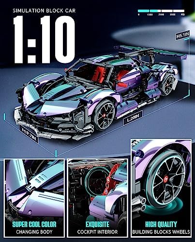 Super Plated Sports Car Building Kit for Adults